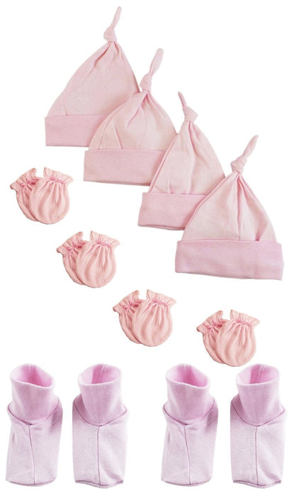 Girls Knotted Caps , Booties And Mittens - 10 Piece Set Nc_0942 - Kidsplace.store