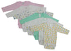 Girls Long Sleeve Printed Onezie Variety 6 Pack Cs_102m_103m - Kidsplace.store