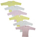Girls Pastel Variety Long Sleeve Lap T-shirts 6 Pack Cs_052s_052s - Kidsplace.store