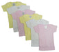 Girls Pastel Variety Short Sleeve Lap T-shirts 6 Pack Cs_057nb_057nb - Kidsplace.store