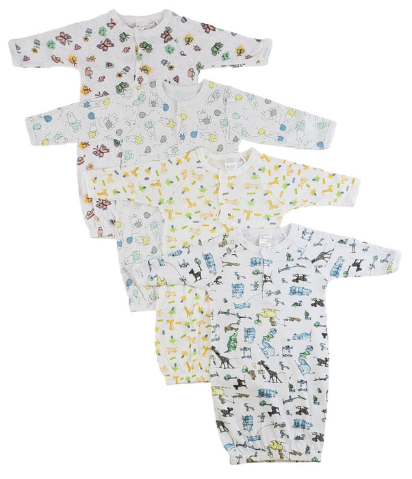 Girls Print Infant Gowns - 4 Pack Cs_0086 - Kidsplace.store