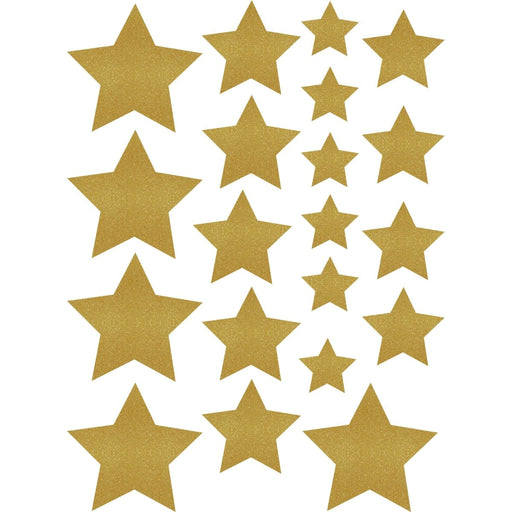 Gold Shimmer Stars Accents, Assorted Sizes, 60 Per Pack, 3 Packs - Kidsplace.store
