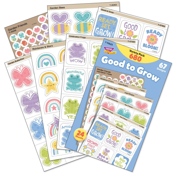 Good to Grow Sticker Variety Pack, 680 Per Pack, 2 Packs - Kidsplace.store