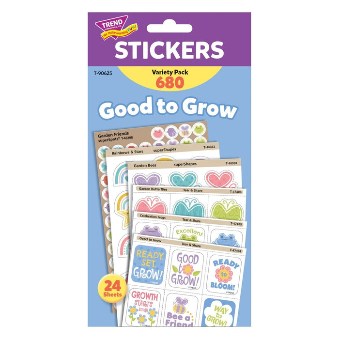 Good to Grow Sticker Variety Pack, 680 Per Pack, 2 Packs - Kidsplace.store