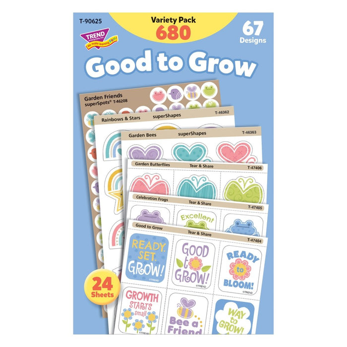 Good to Grow Sticker Variety Pack, 680 Per Pack, 2 Packs - Kidsplace.store