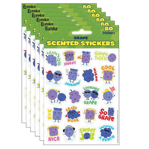 Grape Scented Stickers, 80 Per Pack, 6 Packs - Kidsplace.store