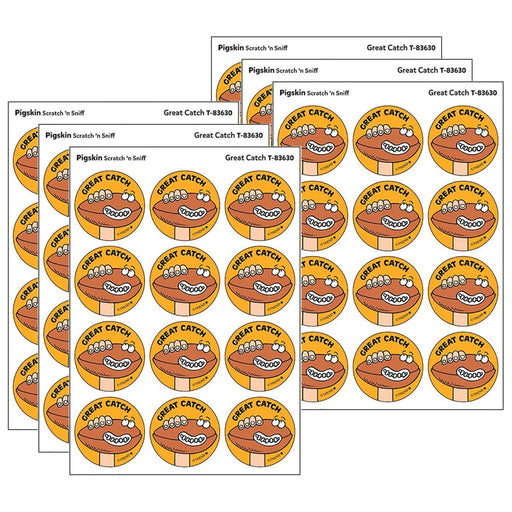 Great Catch/Pigskin Scent Retro Scratch 'n Sniff Stinky Stickers®, 24 Per Pack, 6 Packs - Kidsplace.store