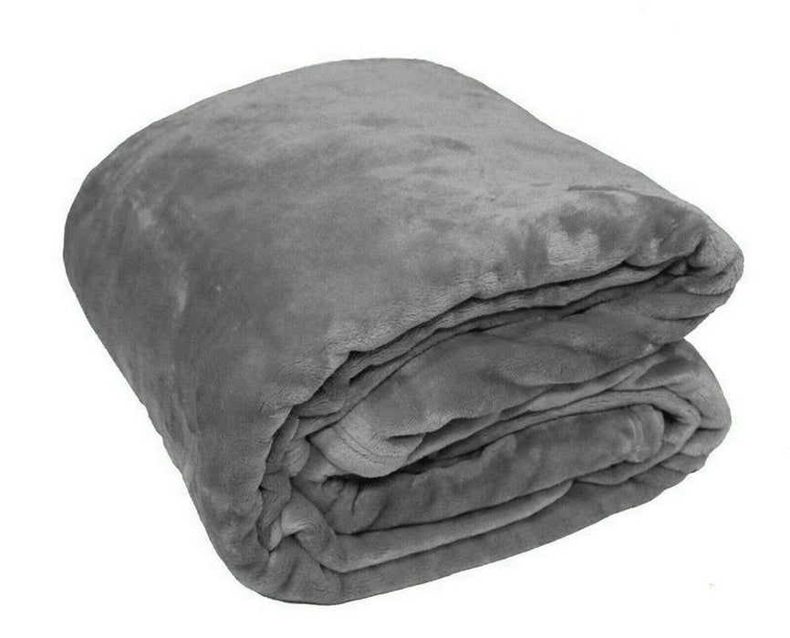 Grey Super Soft Plush Warm Cozy Bed Throw Flannel Blanket - Kidsplace.store