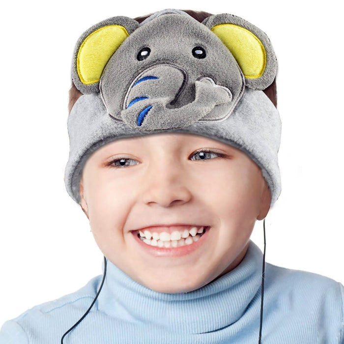 H1 Adjustable Fleece Headband Headphones, Elephant - Kidsplace.store