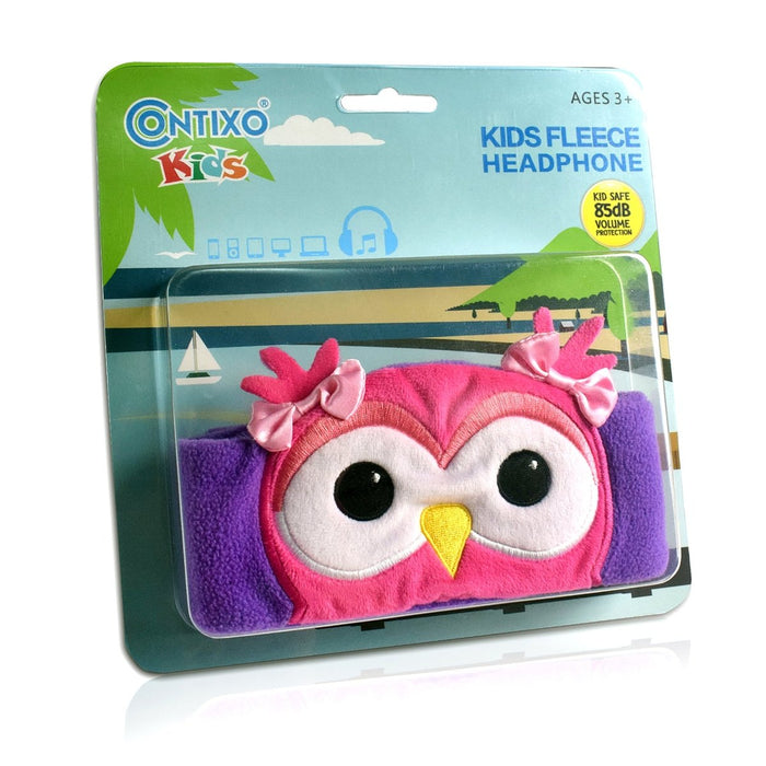 H1 Adjustable Fleece Headband Headphones, Owl - Kidsplace.store