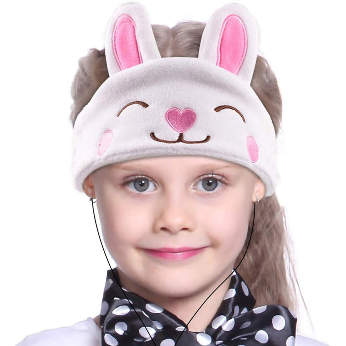 H1 Adjustable Fleece Headband Headphones, Rabbit - Kidsplace.store