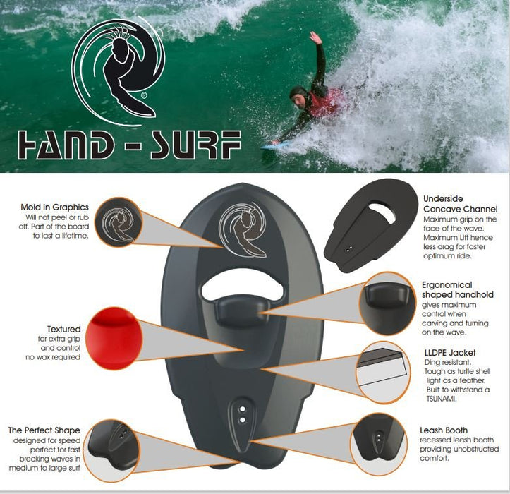 Hand Surf Board (5 - colors) with leash and bag - The ultimate hand board for the hand surfing enthusiasts! - Kidsplace.store