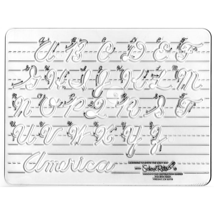 Handwriting Instruction Guide Template, Uppercase Cursive - Kidsplace.store