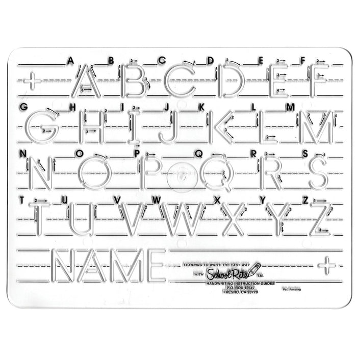 Handwriting Instruction Guide Template, Uppercase Manuscript - Kidsplace.store