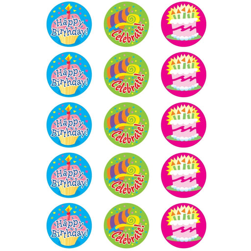 Happy Birthday/Vanilla Stinky Stickers®, 60 Per Pack, 6 Packs - Kidsplace.store