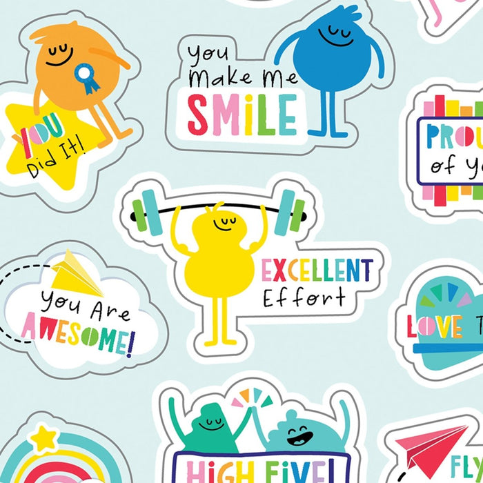 Happy Place Motivators Motivational Stickers, 72 Per Pack, 12 Packs - Kidsplace.store