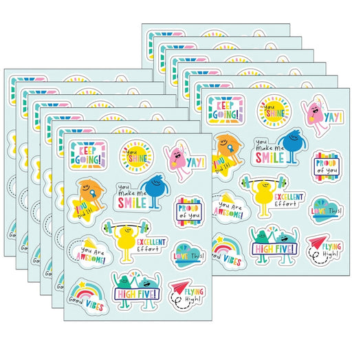 Happy Place Motivators Motivational Stickers, 72 Per Pack, 12 Packs - Kidsplace.store