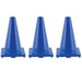 Hi - Visibility Flexible Vinyl Cone, 12", Royal Blue, Pack of 3 - Kidsplace.store