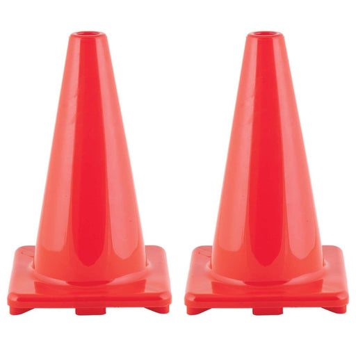 Hi - Visibility Flexible Vinyl Cone, 18" Orange, Pack of 2 - Kidsplace.store