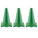 Hi - Visibility Flexible Vinyl Cone, weighted, 12", Green, Pack of 3 - Kidsplace.store