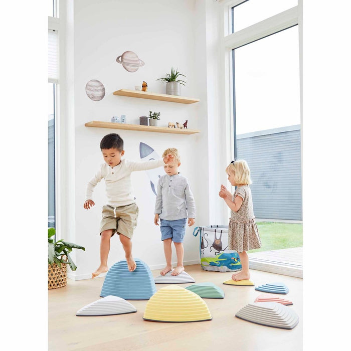 Hilltops - The Original Non - Slip Stepping Stones for Kids - Balance, Coordination, Motor Skills - Nordic Colors - Set of 3 - Kidsplace.store