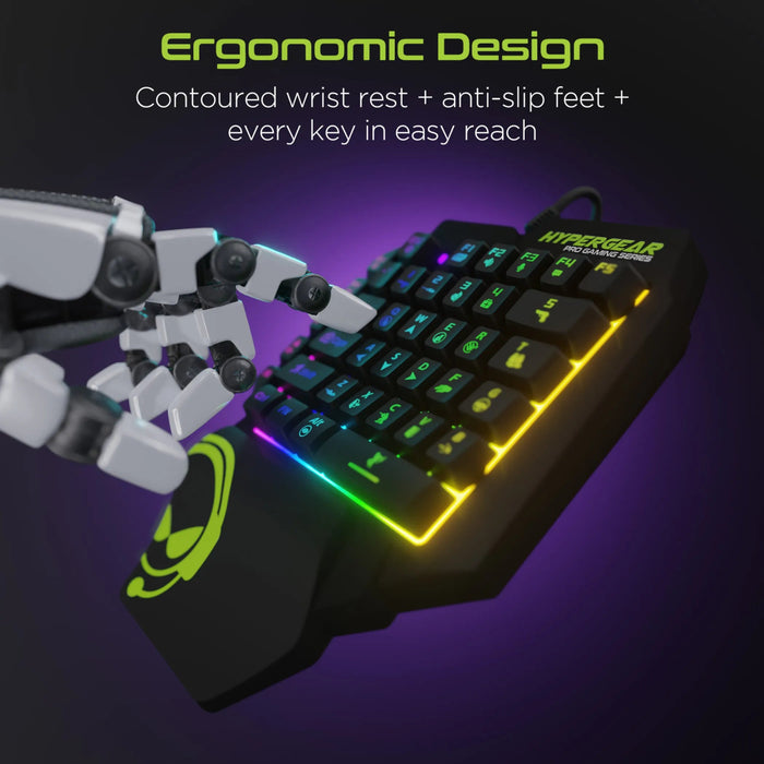 HyperGear KeyVictory One - Handed Gaming Keypad - Kidsplace.store