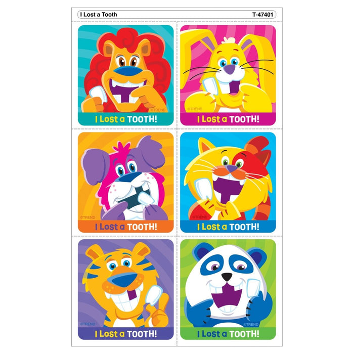 I Lost A Tooth Tear & Share Stickers®, 30 Per Pack, 6 Packs - Kidsplace.store