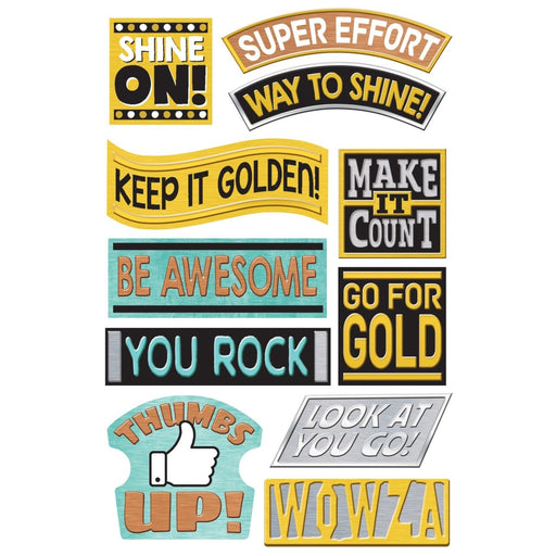 I ♥ Metal Motivating Messages superShapes Stickers - Large, 88 Per Pack, 6 Packs - Kidsplace.store