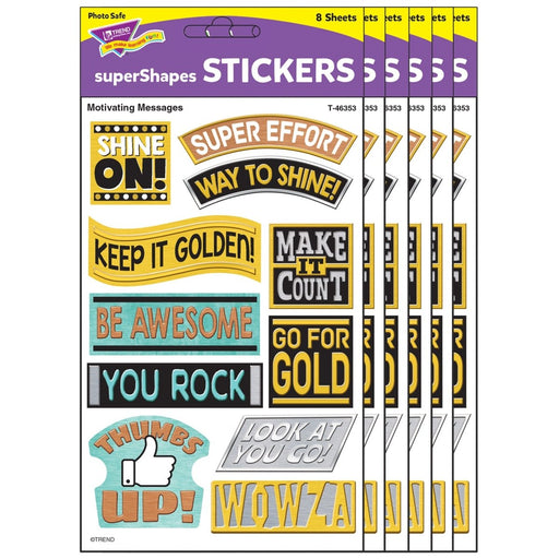 I ♥ Metal Motivating Messages superShapes Stickers - Large, 88 Per Pack, 6 Packs - Kidsplace.store