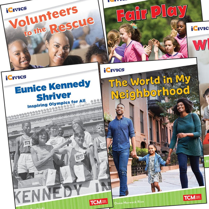 iCivics Grade 1: Community & Social Awareness 5 - Book Set + Game Cards - Kidsplace.store