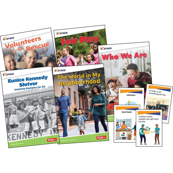 iCivics Grade 1: Community & Social Awareness 5 - Book Set + Game Cards - Kidsplace.store