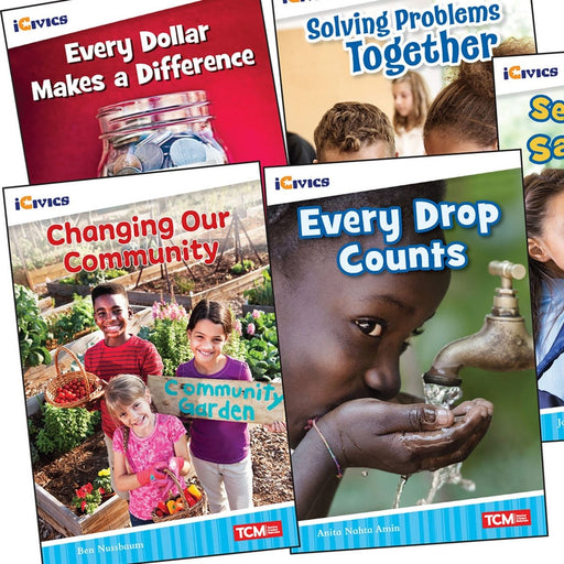 iCivics Grade 2: Community & Social Awareness 5 - Book Set + Game Cards - Kidsplace.store