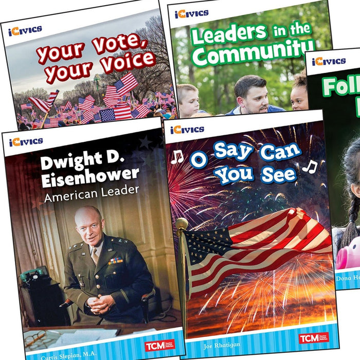 iCivics Grade 2: Leadership & Responsibility 5 - Book Set + Game Cards - Kidsplace.store