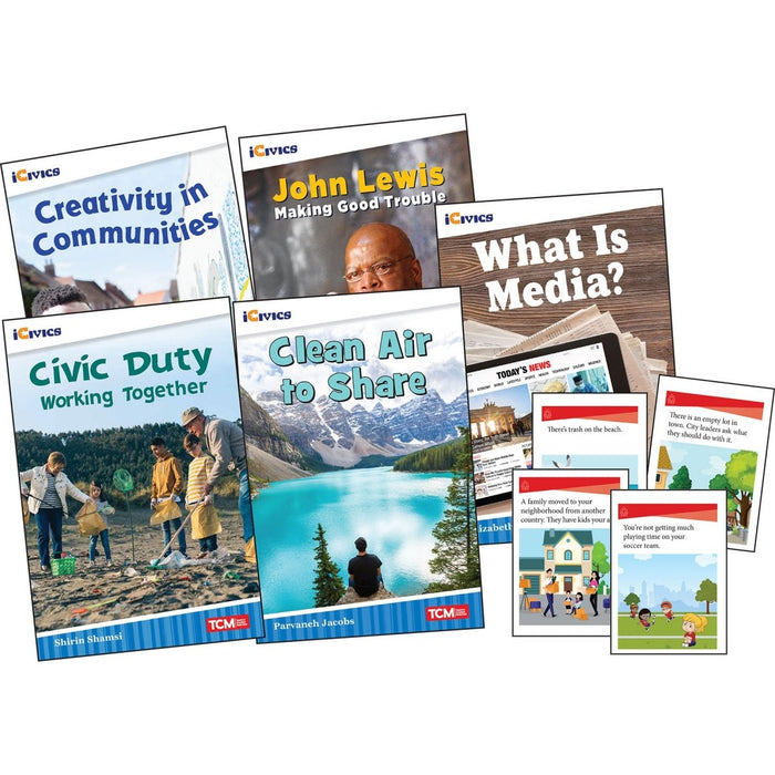 iCivics Grade 3: Community & Social Awareness 5 - Book Set + Game Cards - Kidsplace.store