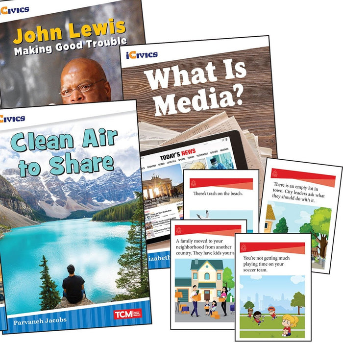 iCivics Grade 3: Community & Social Awareness 5 - Book Set + Game Cards - Kidsplace.store