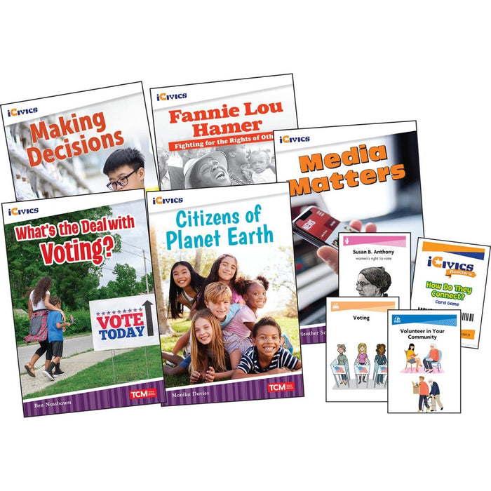 iCivics Grade 4: Community & Social Awareness 5 - Book Set + Game Cards - Kidsplace.store