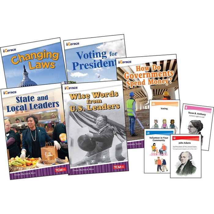 iCivics Grade 4: Leadership & Responsibility 5 - Book Set + Game Cards - Kidsplace.store