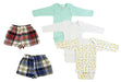 Infant Boys Long Sleeve Onezies And Boxer Shorts Cs_0221l - Kidsplace.store