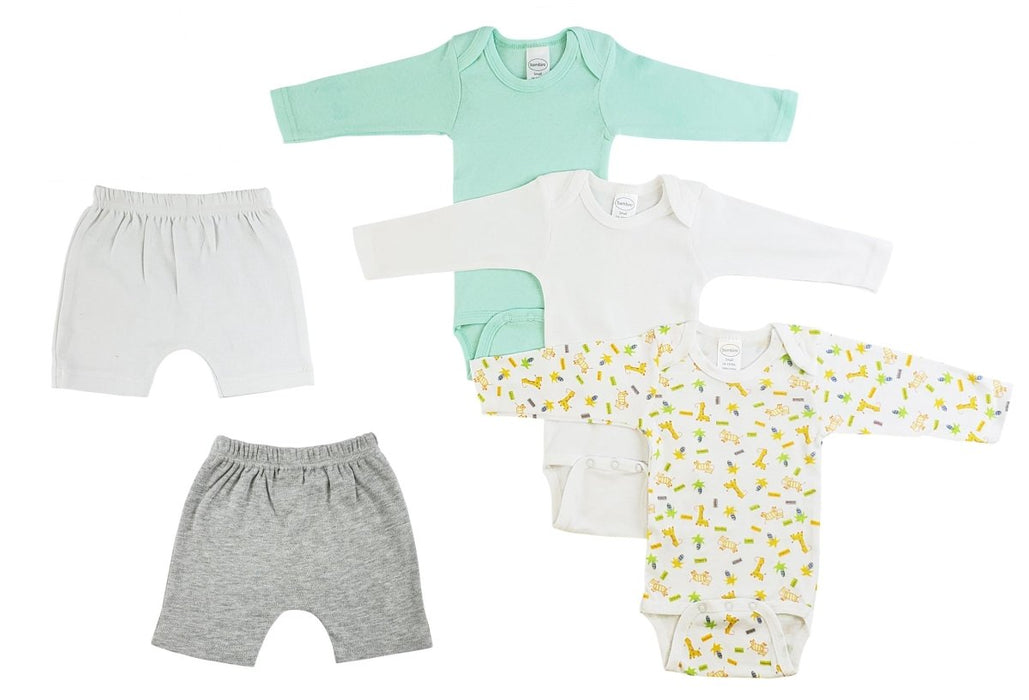 Infant Boys Long Sleeve Onezies And Shorts Cs_0338nb - Kidsplace.store