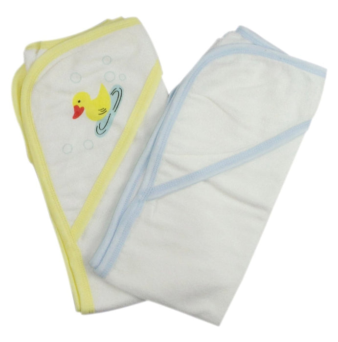 Infant Hooded Bath Towel (pack Of 2) 021-blue--021b-yellow - Kidsplace.store