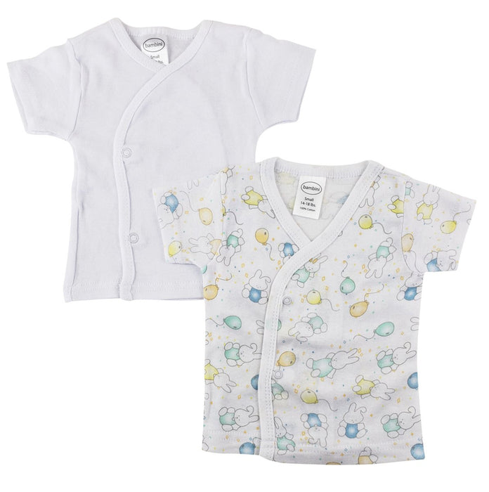 Infant Side Snap Short Sleeve Shirt - 2 Pack Nc_0200s - Kidsplace.store