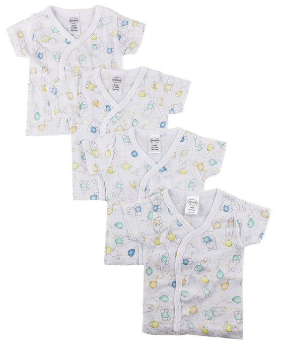 Infant Side Snap Short Sleeve Shirt - 4 Pack Nc_0205s - Kidsplace.store