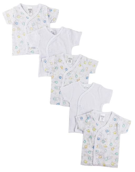 Infant Side Snap Short Sleeve Shirt - 5 Pack Nc_0203n - Kidsplace.store