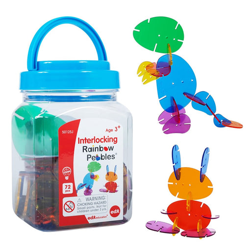 Interlocking Rainbow Pebbles Mini Jar - Kidsplace.store