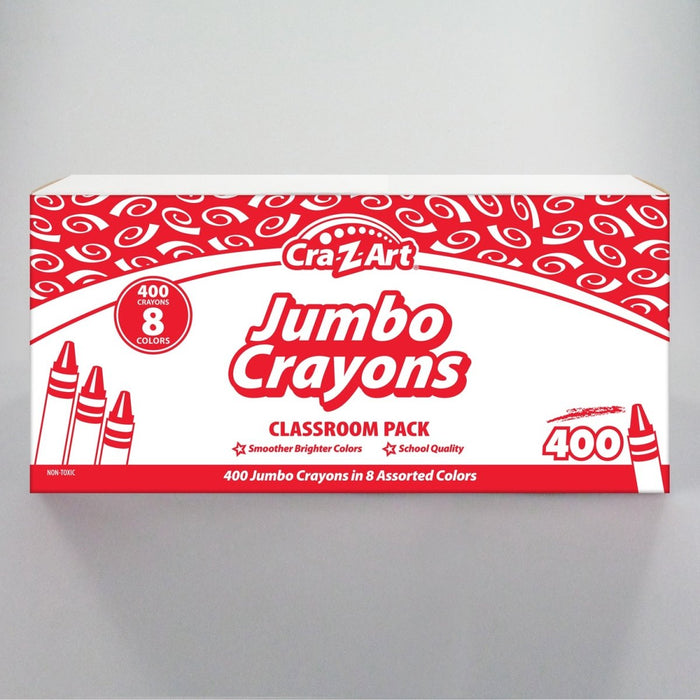 Jumbo Crayon Classroom Pack, 8 Color, Box of 400 - Kidsplace.store