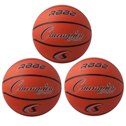 Junior Rubber Basketball, Orange, Pack of 3 - Kidsplace.store