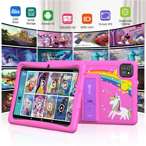 K103B 10 - Inch Kids 64GB HD Tablet, Pink - Kidsplace.store