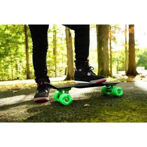 KaZAM Shark Wheel Skateboard, Black/Green - Kidsplace.store