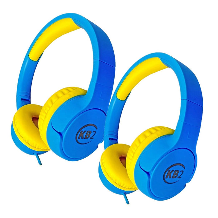 KB2 Premium Kids Headphones, Blue, Pack of 2 - Kidsplace.store