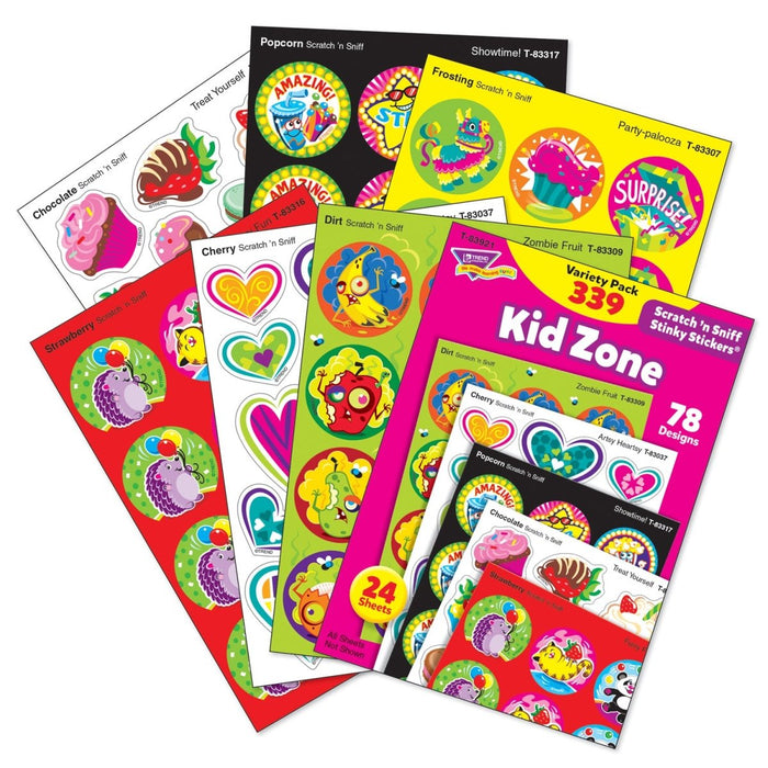 Kid Zone Stinky Stickers® Variety Pack, 339 Count Per Pack, 2 Packs - Kidsplace.store